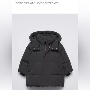 Zara Kids Charcoal Puffer Jacket